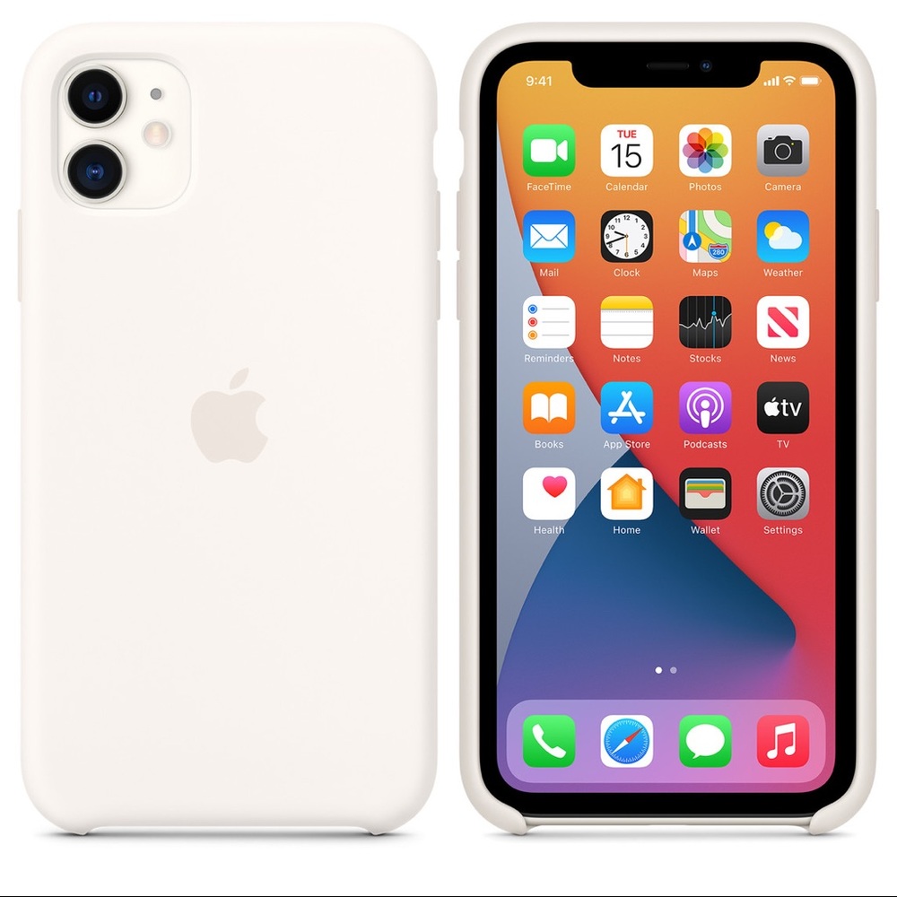Apple soft silicon white case for iPhone 11
